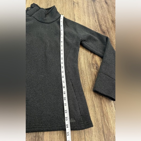 Cabelas Fleece Sweater Women’s Size Small Gray Green Long Sleeve Pullover - Picture 5 of 8